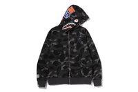 COLOR CAMO REVERSIBLE SHARK FULL ZIP HOODIE