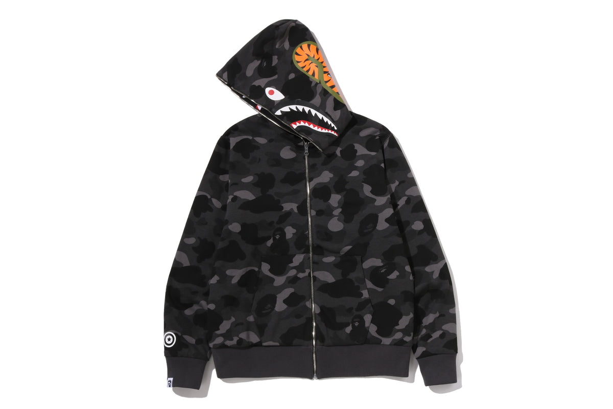COLOR CAMO REVERSIBLE SHARK FULL ZIP HOODIE