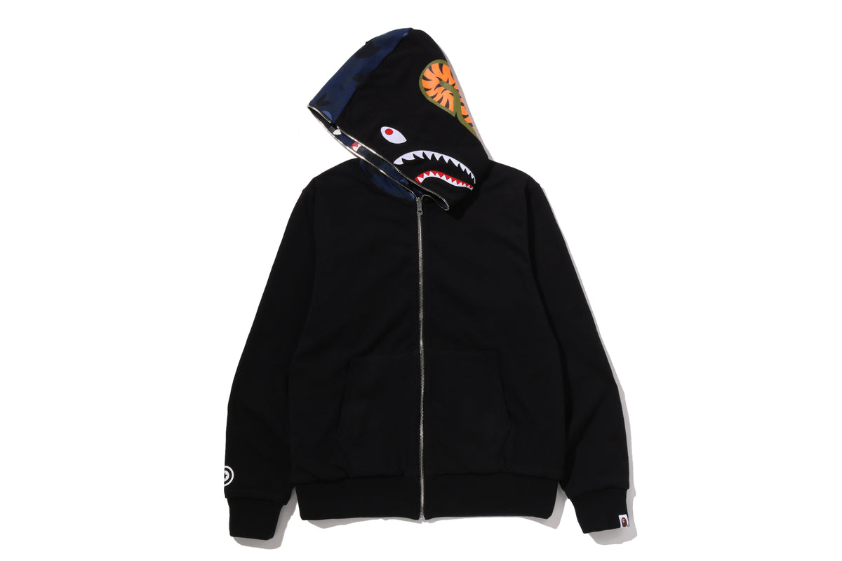COLOR CAMO REVERSIBLE SHARK FULL ZIP HOODIE