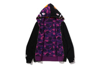 COLOR CAMO REVERSIBLE SHARK FULL ZIP HOODIE