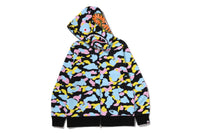 MULTI CAMO SHARK FULL ZIP HOODIE