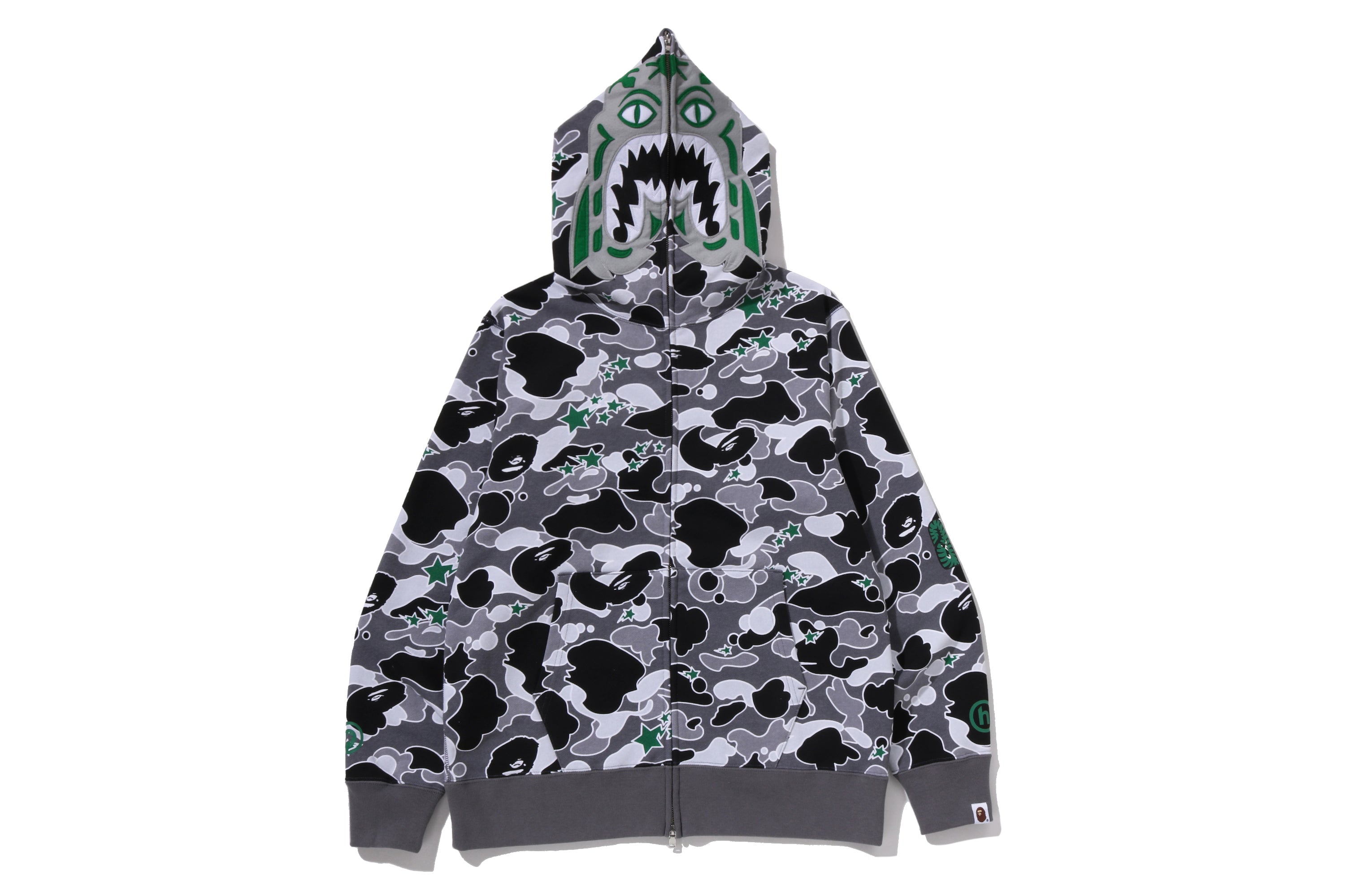 HEATHER GRAY CAMO ZIP HOODIE JUNIOR – eu.bape.com