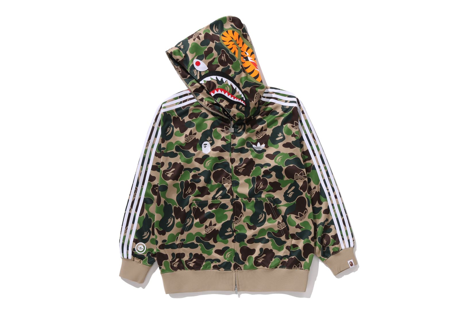 BAPE X ADIDAS RELAXED FIT TRACK CAMO SHARK FULL ZIP HOODIE – eu