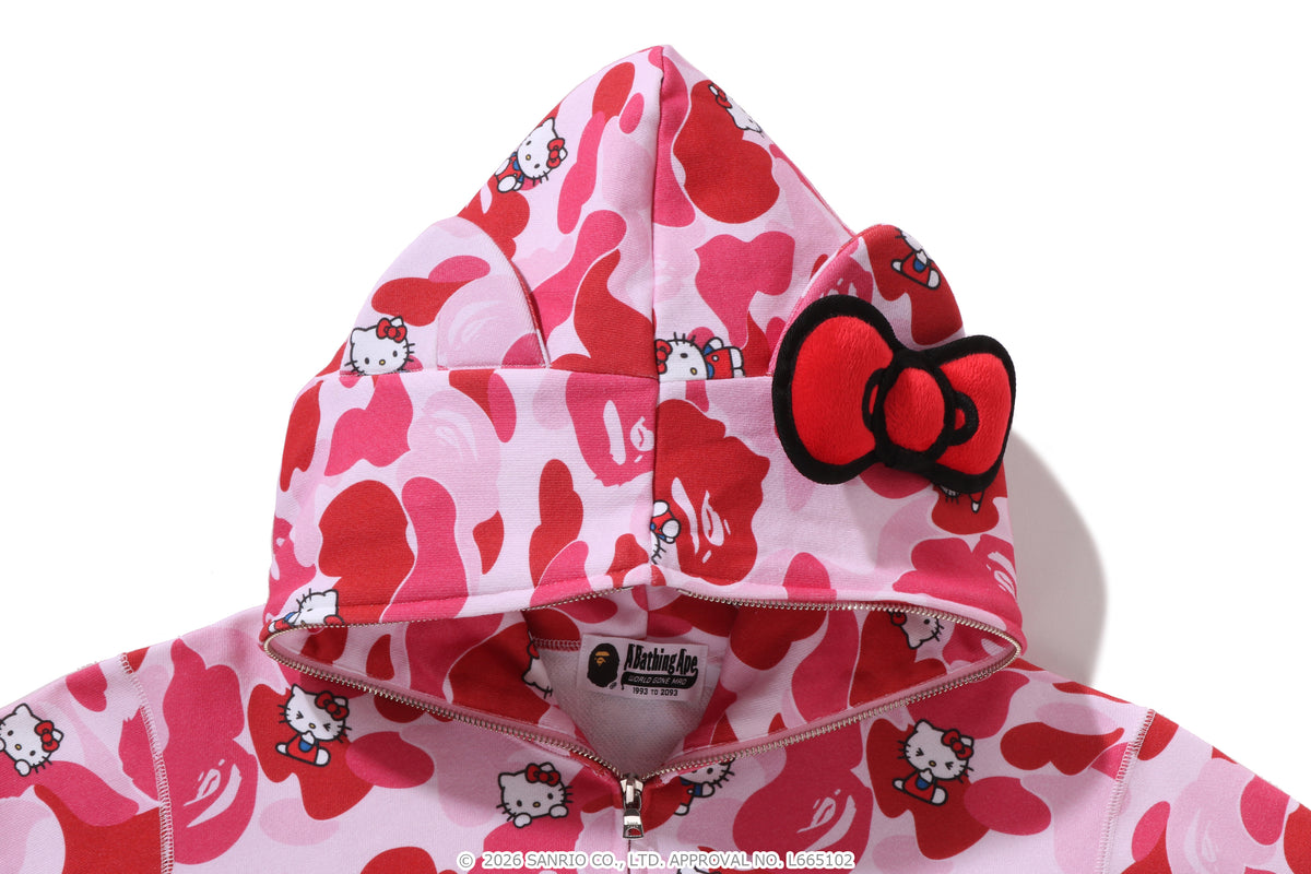 BAPE X HELLO KITTY CAMO FULL ZIP HOODIE LADIES