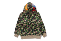 BAPE X ADIDAS RELAXED FIT TRACK CAMO SHARK FULL ZIP HOODIE LADIES