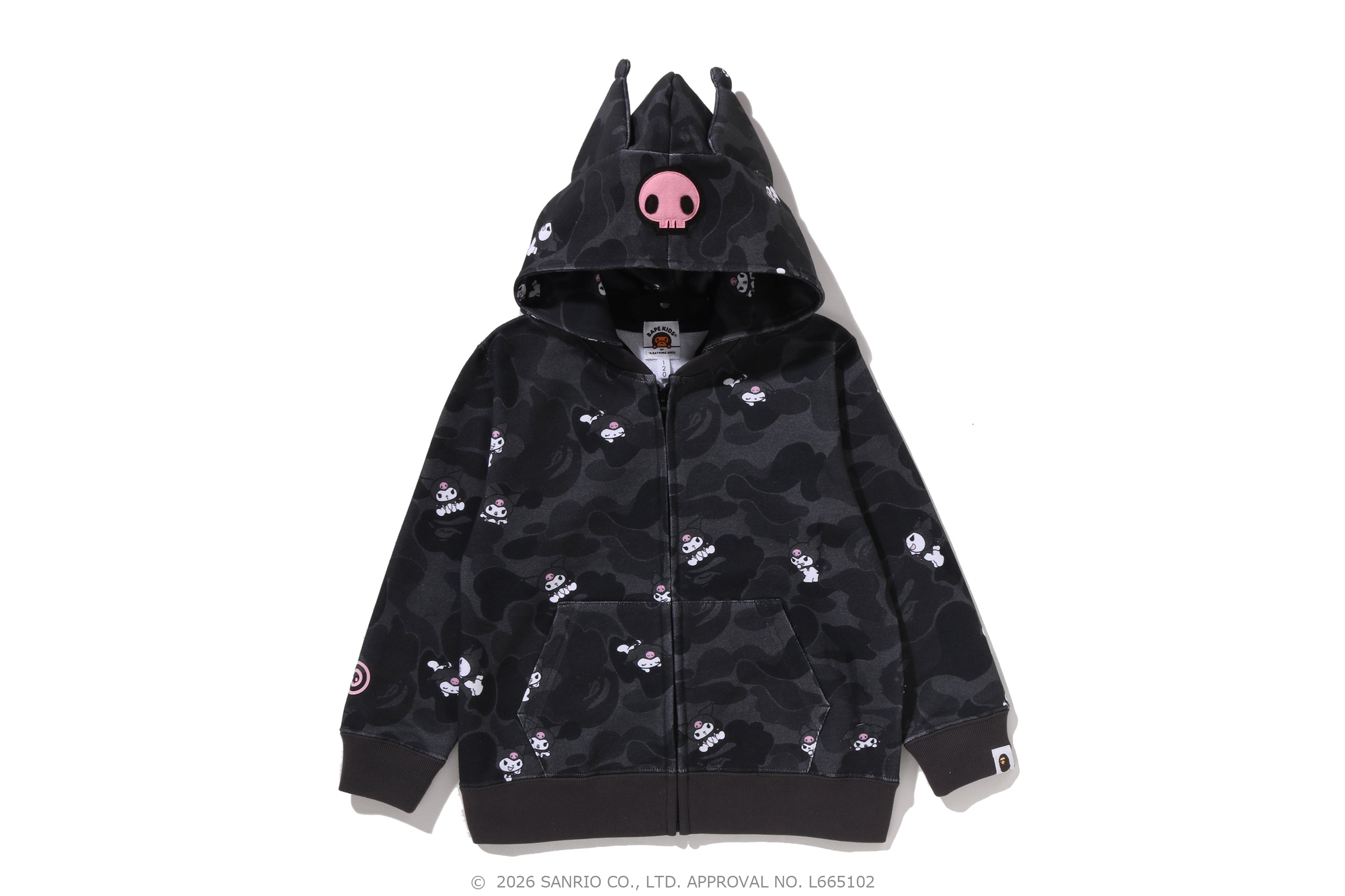 BAPE X KUROMI CAMO ZIP HOODIE KIDS – eu.bape.com