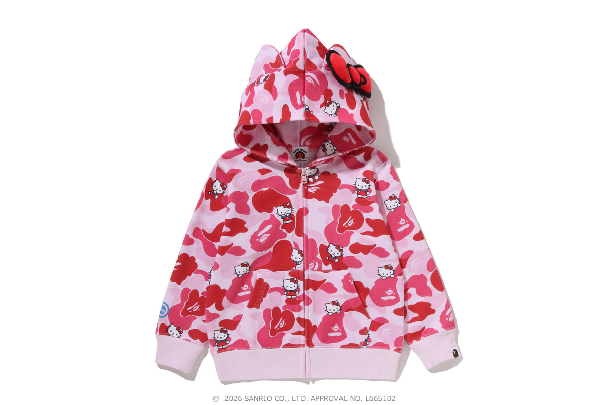 BAPE X HELLO KITTY CAMO ZIP HOODIE KIDS
