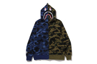 SPLIT CAMO SHARK FULL ZIP HOODIE