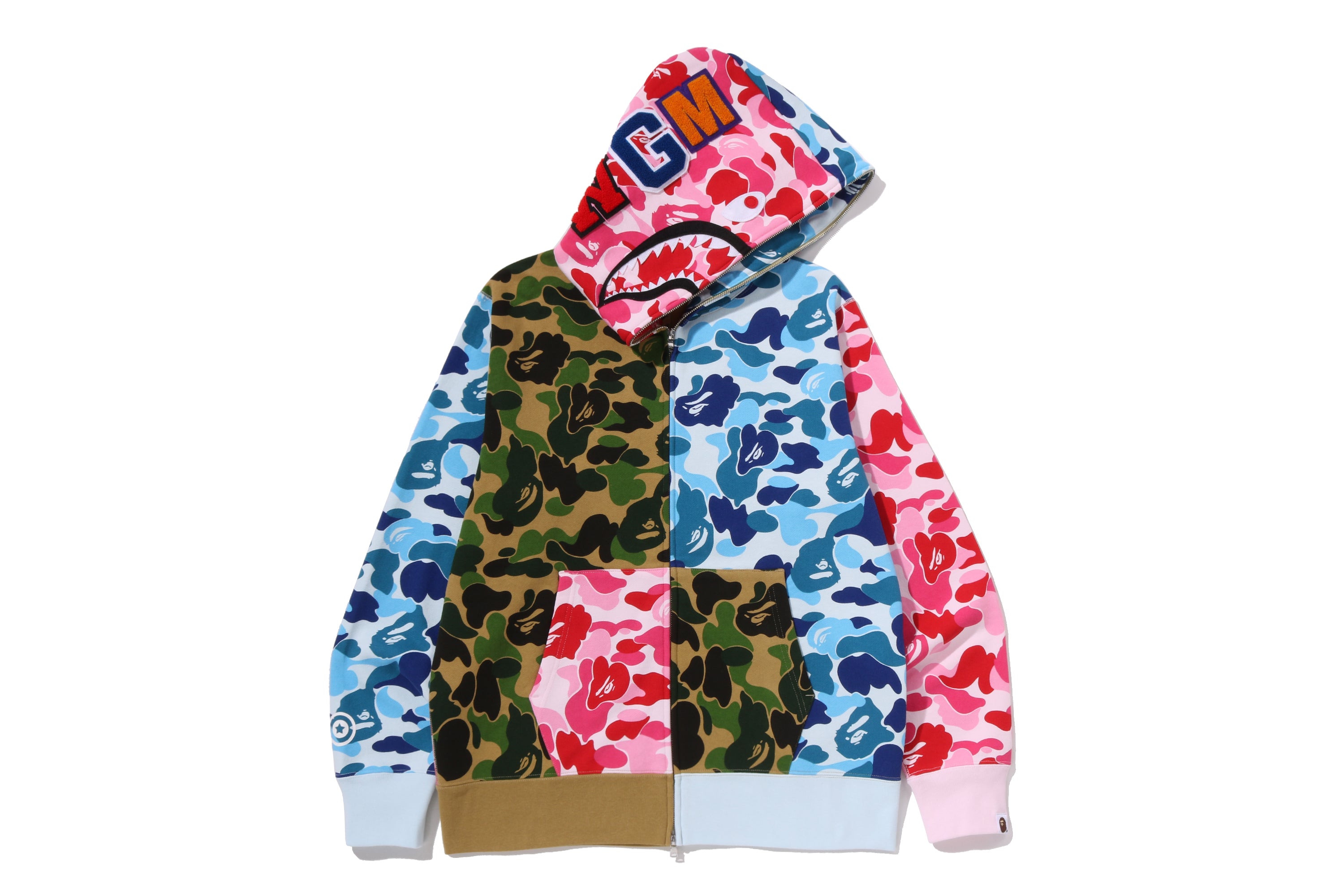 トップス APE ABC CAMO CRAZY SHARK FULL ZIP HOODIE ABC CAMO CRAZY SHARK FULL ZIP HOODIE – eu.bape.com