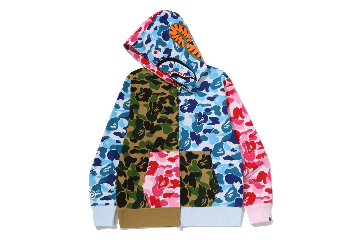 ABC CAMO CRAZY SHARK FULL ZIP HOODIE