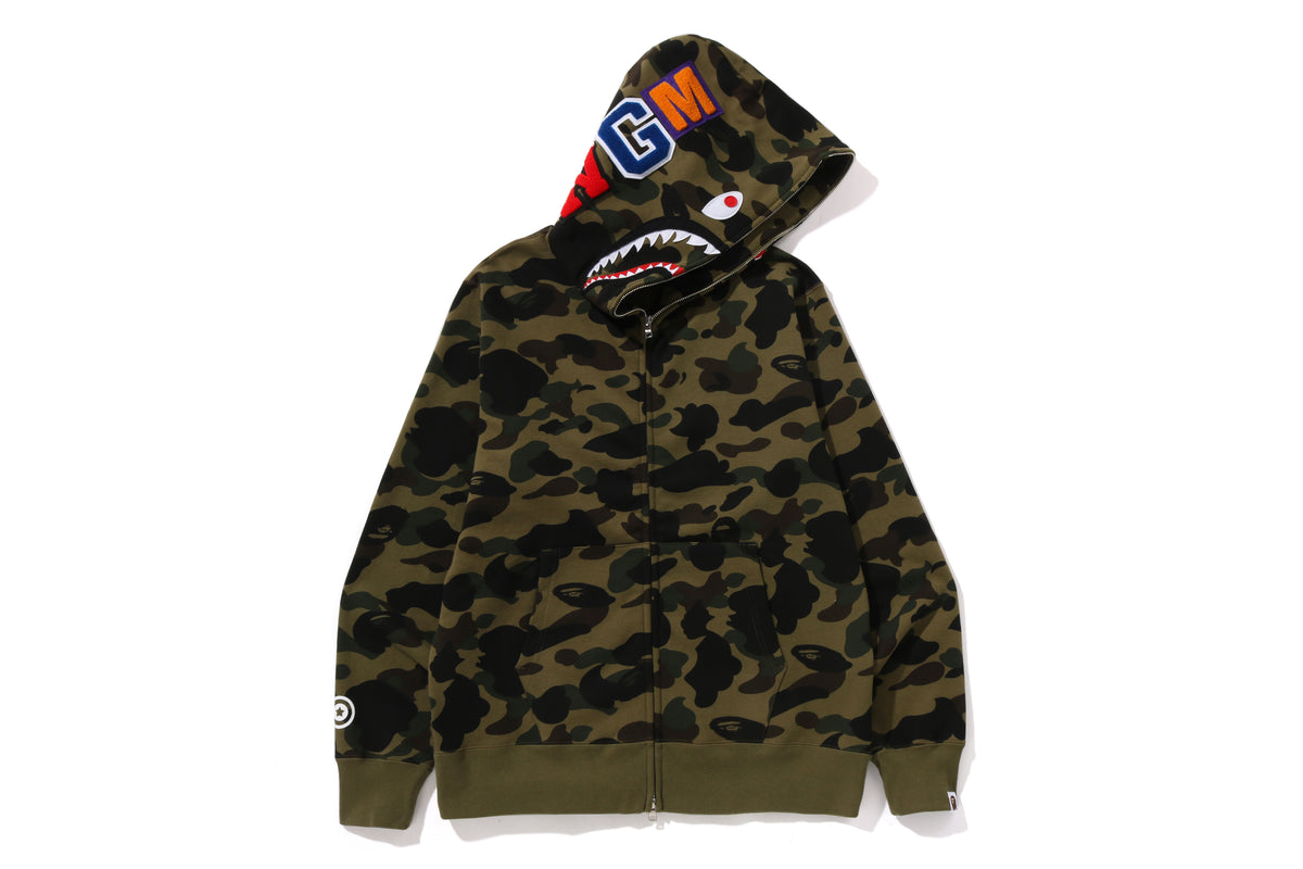 1ST CAMO SHARK FULL ZIP HOODIE