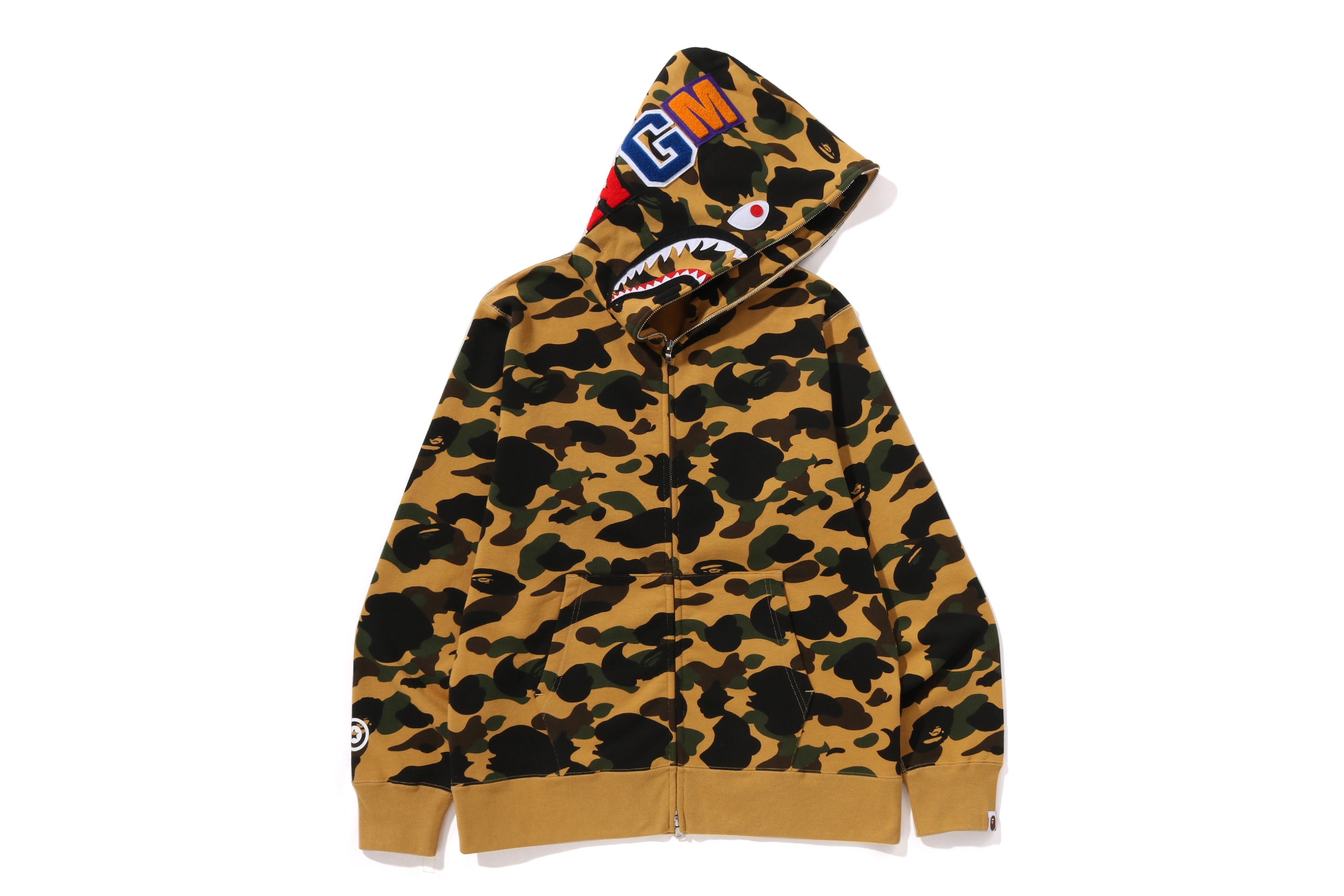 1ST CAMO SHARK FULL ZIP HOODIE – eu.bape.com