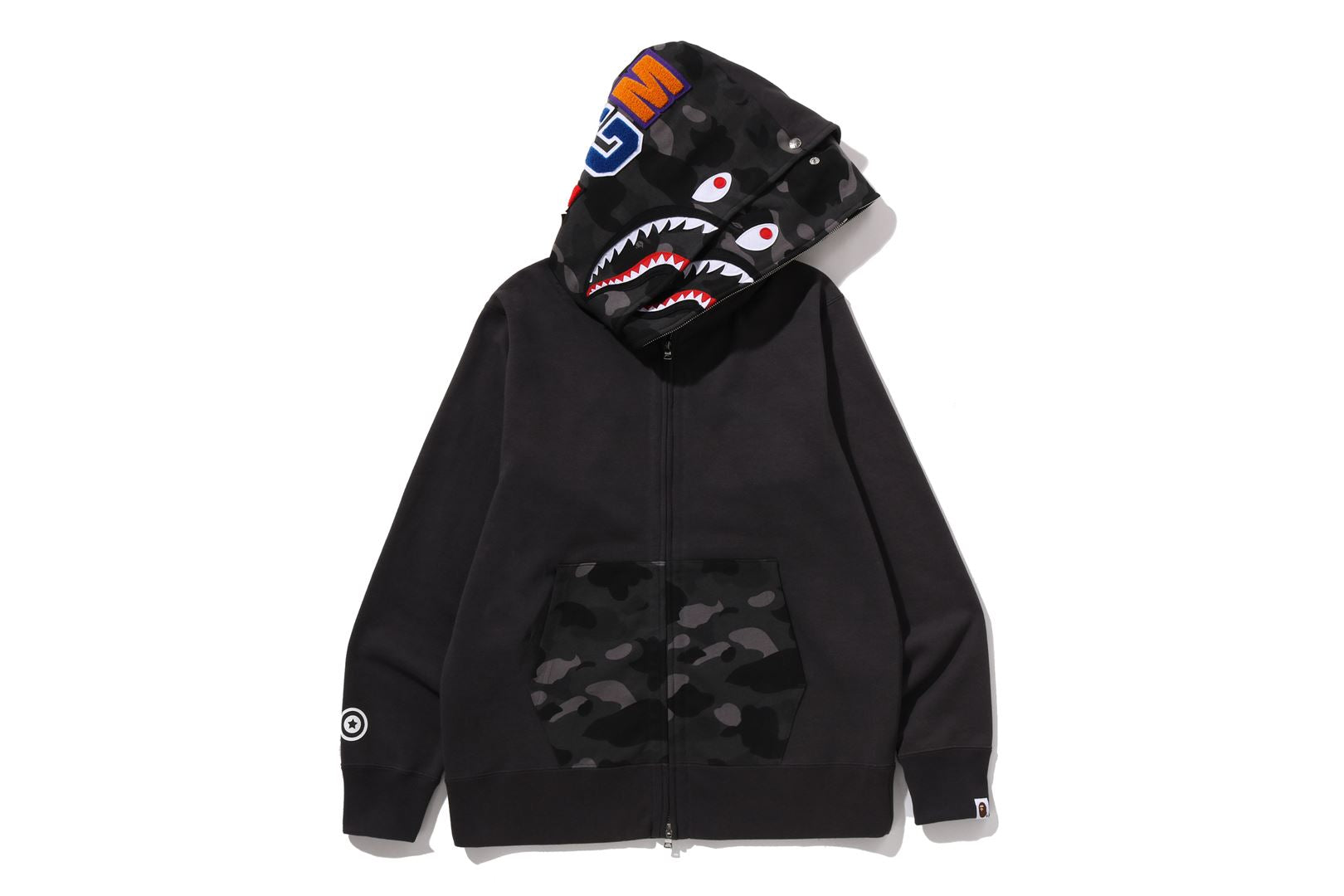 COLOR CAMO SHARK FULL ZIP DOUBLE HOODIE – eu.bape.com