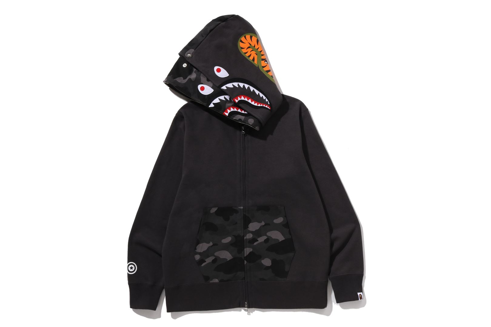 COLOR CAMO SHARK FULL ZIP DOUBLE HOODIE – eu.bape.com