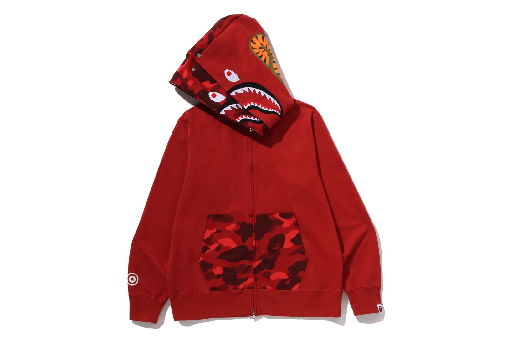 COLOR CAMO SHARK FULL ZIP DOUBLE HOODIE – eu.bape.com
