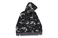 MULTI PIXEL CAMO SHARK REGULAR FIT FULL ZIP HOODIE