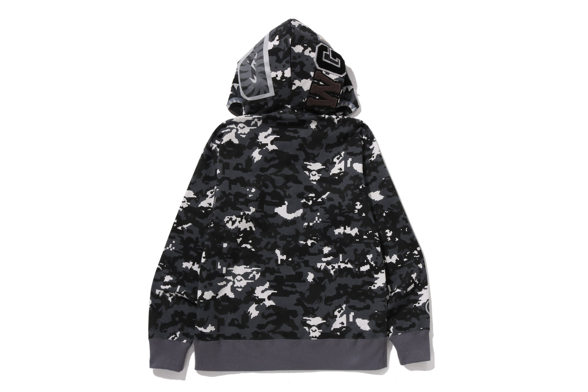 MULTI PIXEL CAMO SHARK REGULAR FIT FULL ZIP HOODIE