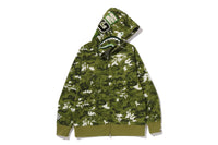 MULTI PIXEL CAMO SHARK REGULAR FIT FULL ZIP HOODIE
