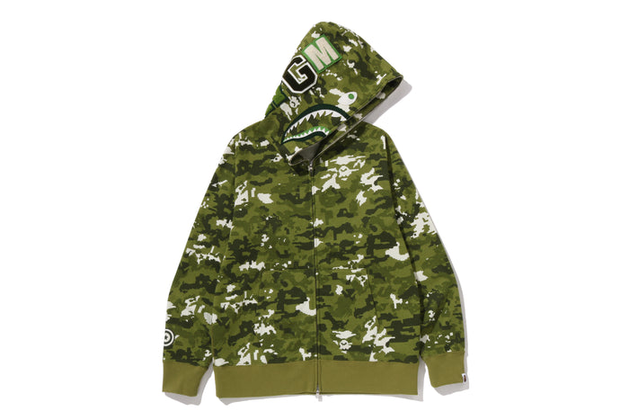 MULTI PIXEL CAMO SHARK REGULAR FIT FULL ZIP HOODIE