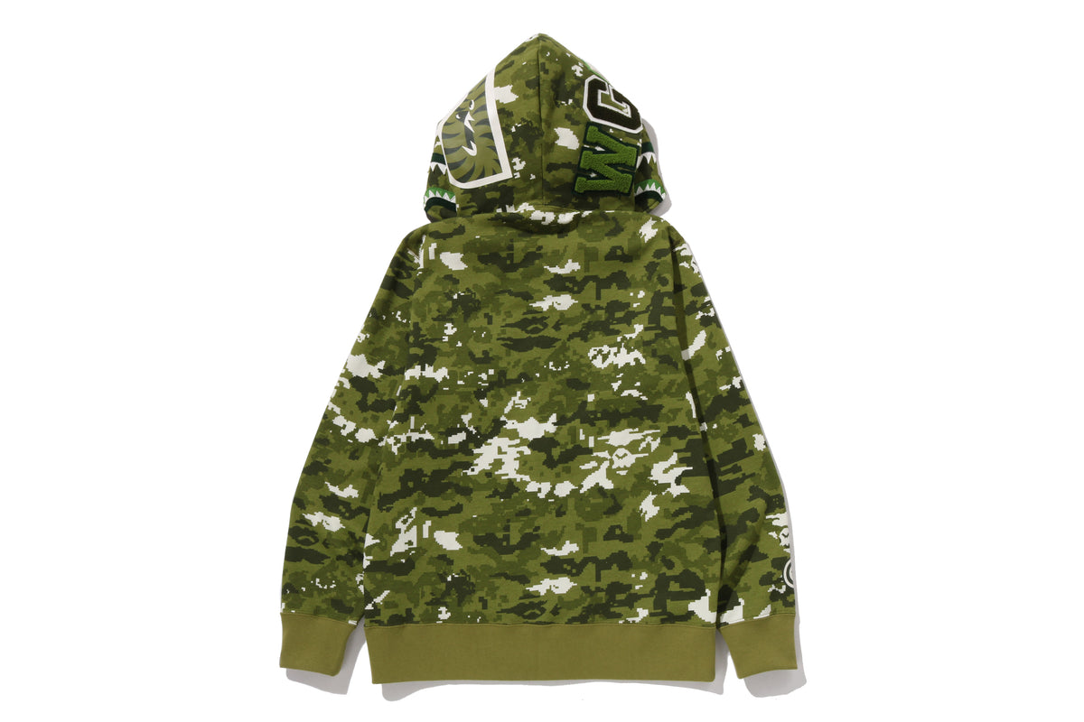 MULTI PIXEL CAMO SHARK REGULAR FIT FULL ZIP HOODIE