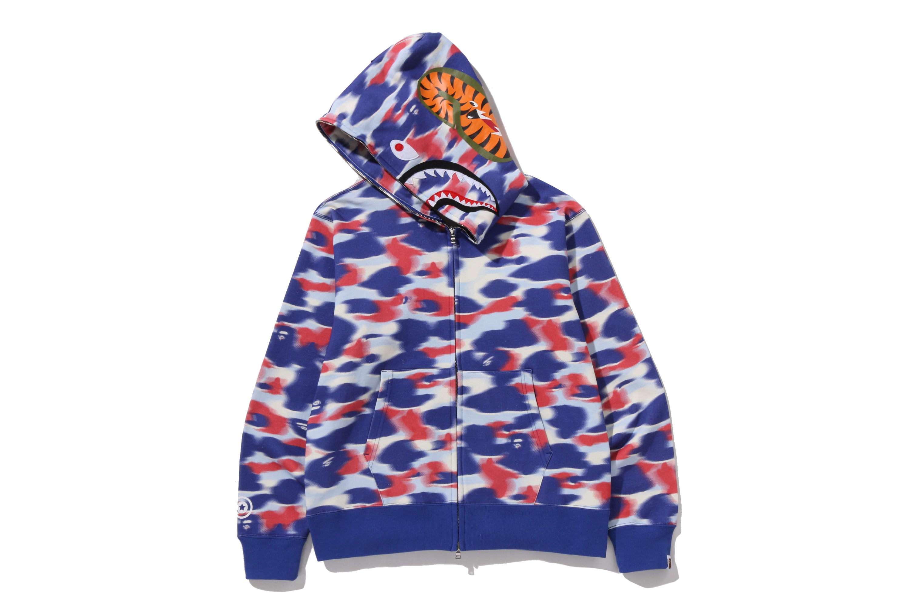 SCREEN CAMO SHARK FULL ZIP HOODIE – eu.bape.com