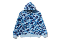 ABC CAMO HEAVY WASH CROPPED FIT ZIP HOODIE