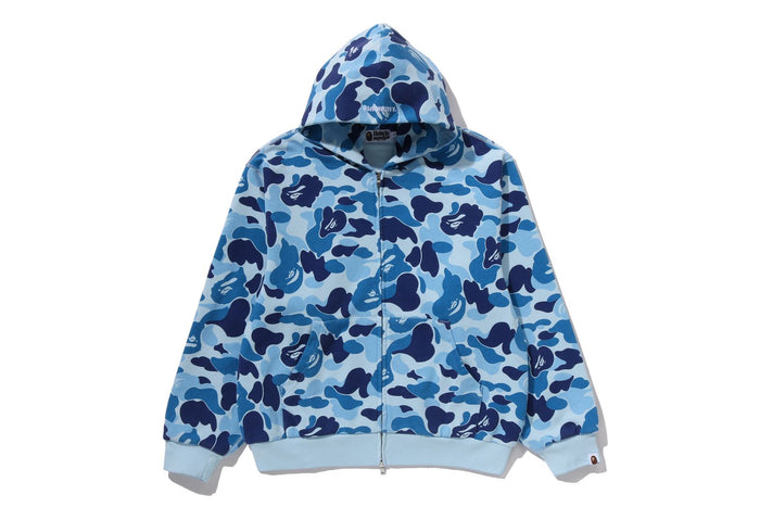 ABC CAMO HEAVY WASH CROPPED FIT ZIP HOODIE