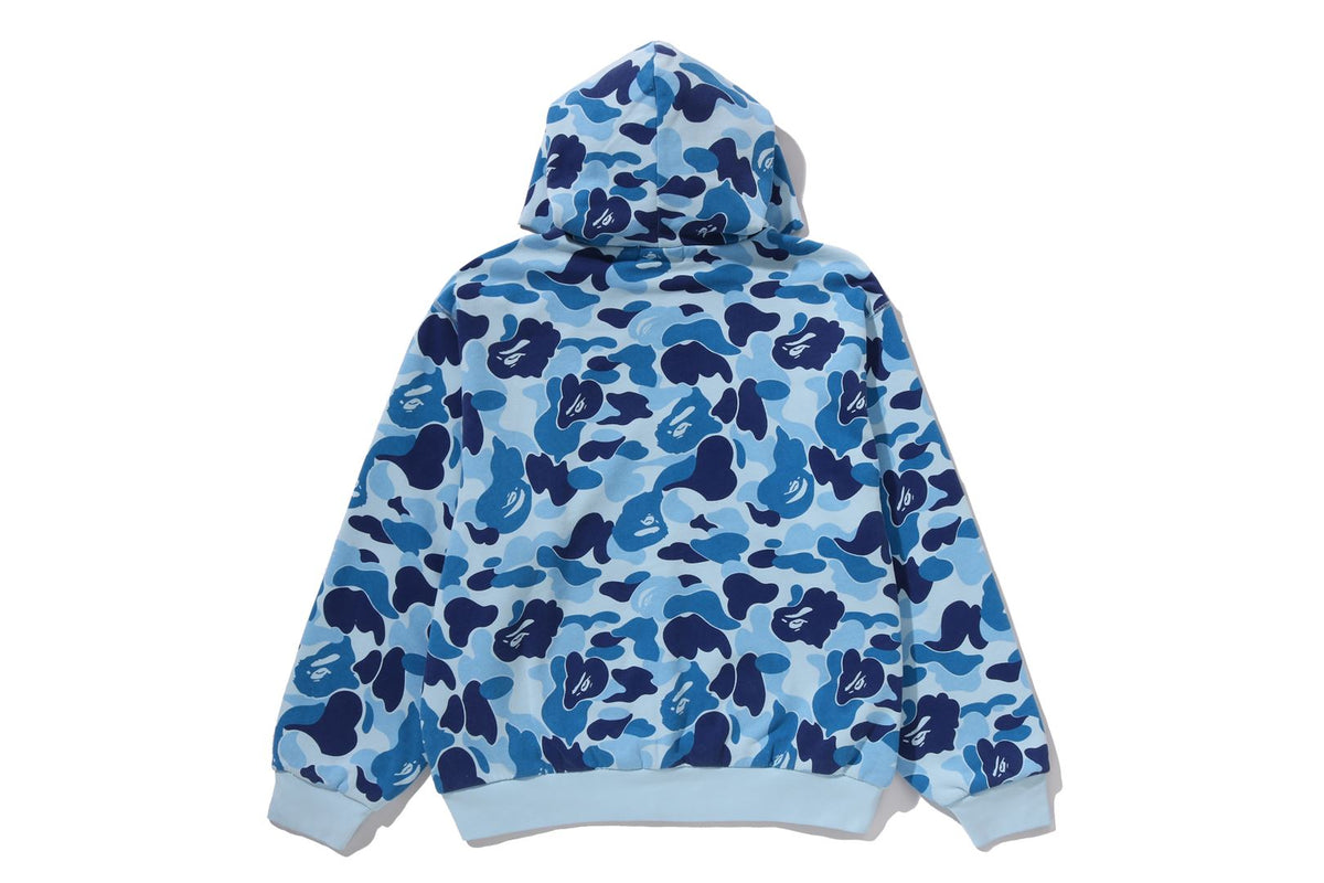 ABC CAMO HEAVY WASH CROPPED FIT ZIP HOODIE