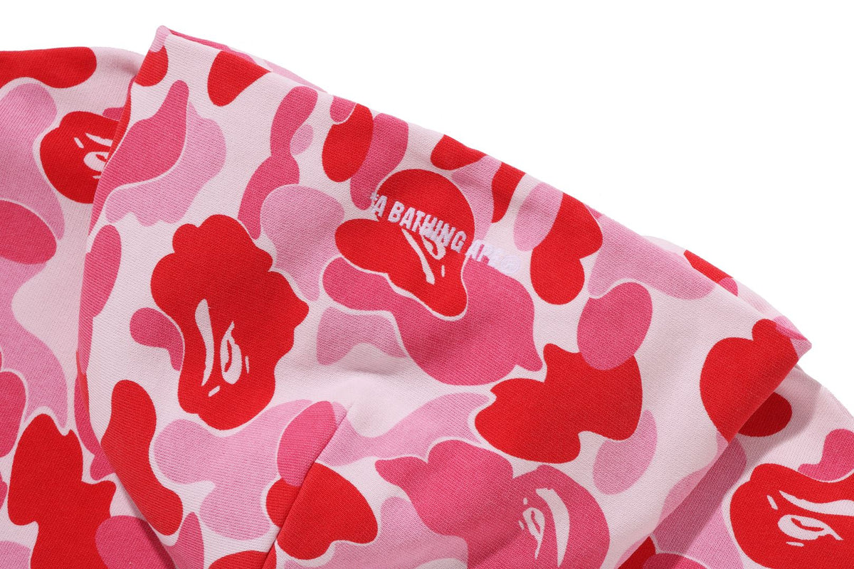 ABC CAMO HEAVY WASH CROPPED FIT ZIP HOODIE