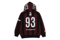 HAND DRAW FOOTBALL SHARK RELAXED FIT FULL ZIP HOODIE