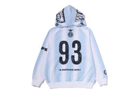 HAND DRAW FOOTBALL SHARK RELAXED FIT FULL ZIP HOODIE