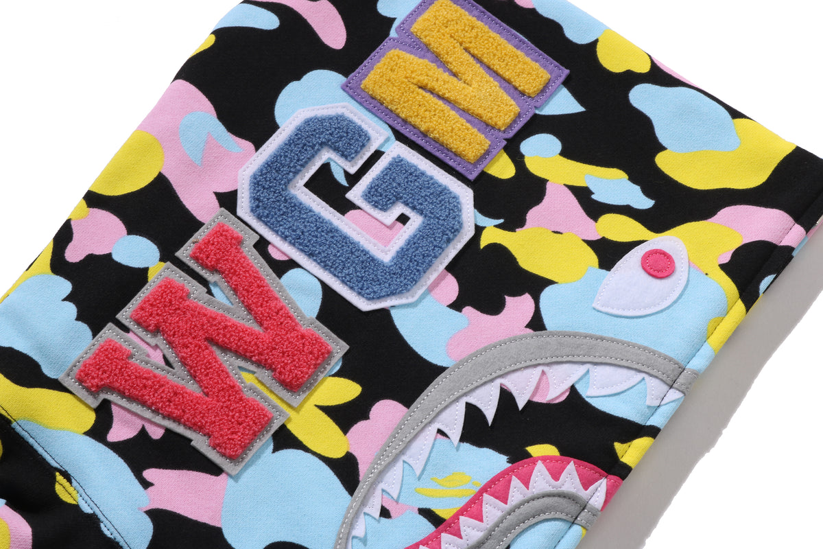 NEW MULTI CAMO SHARK CROPPED FULL ZIP HOODIE LADIES