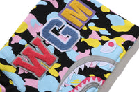 NEW MULTI CAMO SHARK CROPPED FULL ZIP HOODIE LADIES