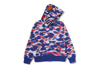 SCREEN CAMO SHARK FULL ZIP HOODIE LADIES