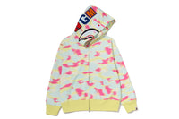 SCREEN CAMO SHARK FULL ZIP HOODIE LADIES