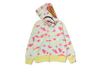 SCREEN CAMO SHARK FULL ZIP HOODIE LADIES