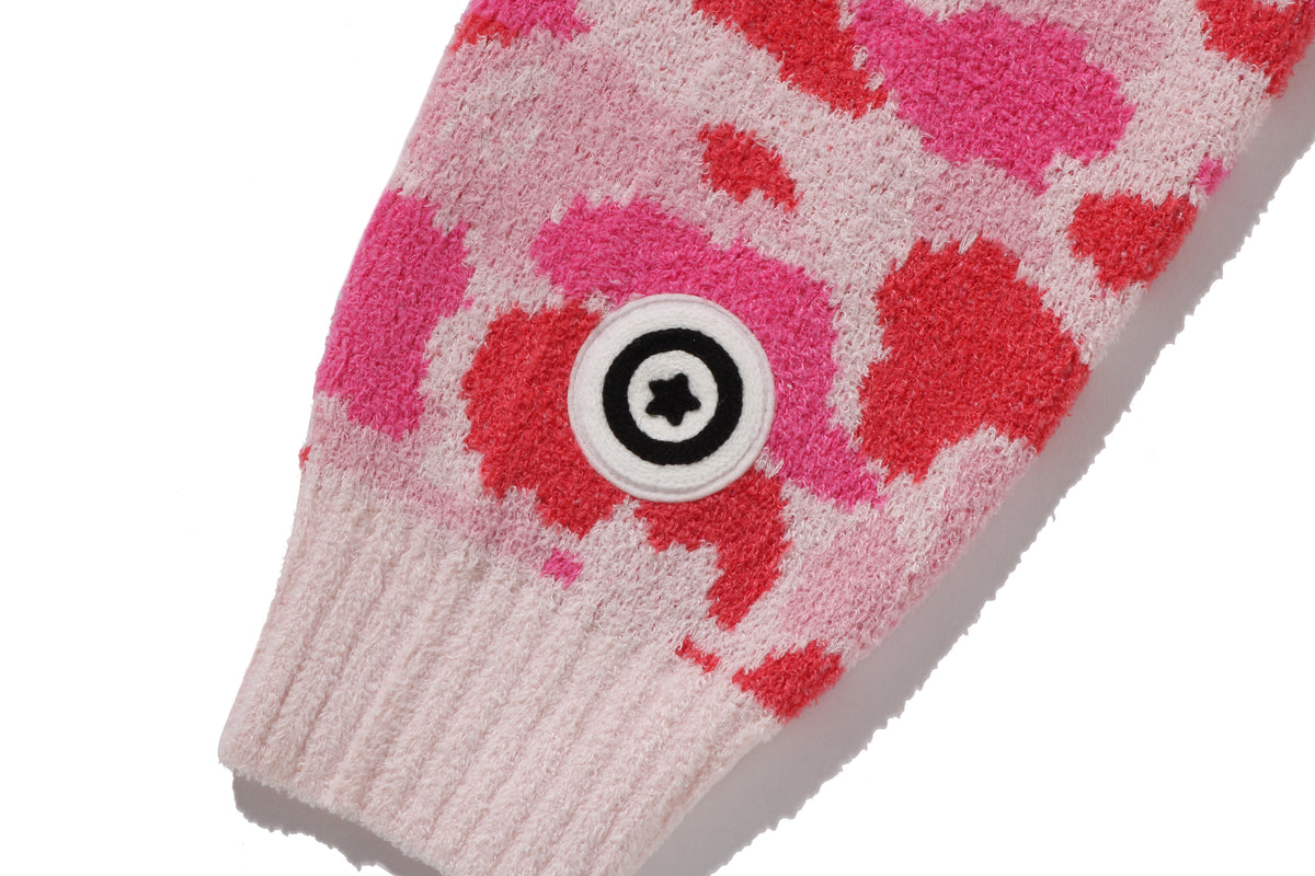 ABC CAMO TOWEL JACQUARD SHARK CROPPED FULL ZIP HOODIE LADIES