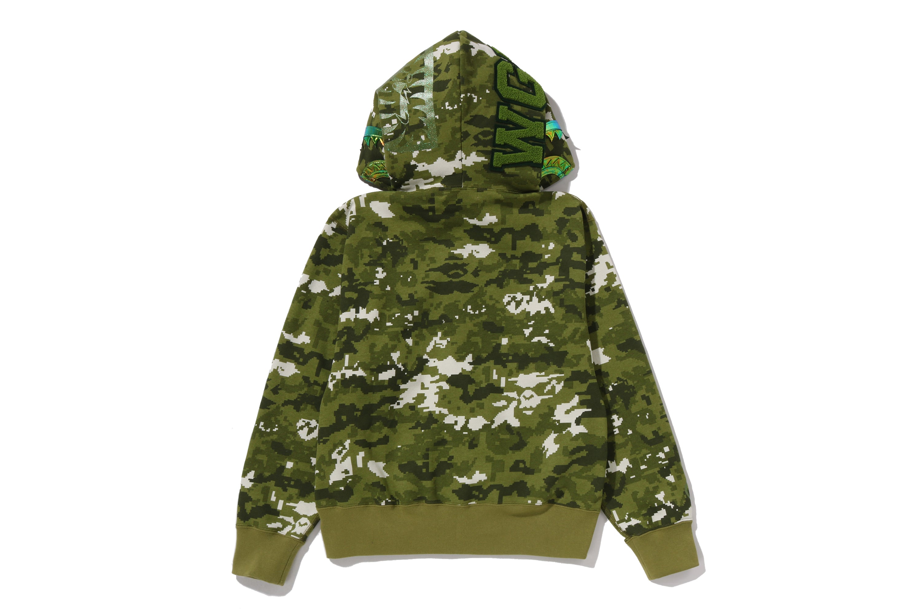MULTI PIXEL CAMO SHARK FULL ZIP HOODIE LADIES – eu.bape.com