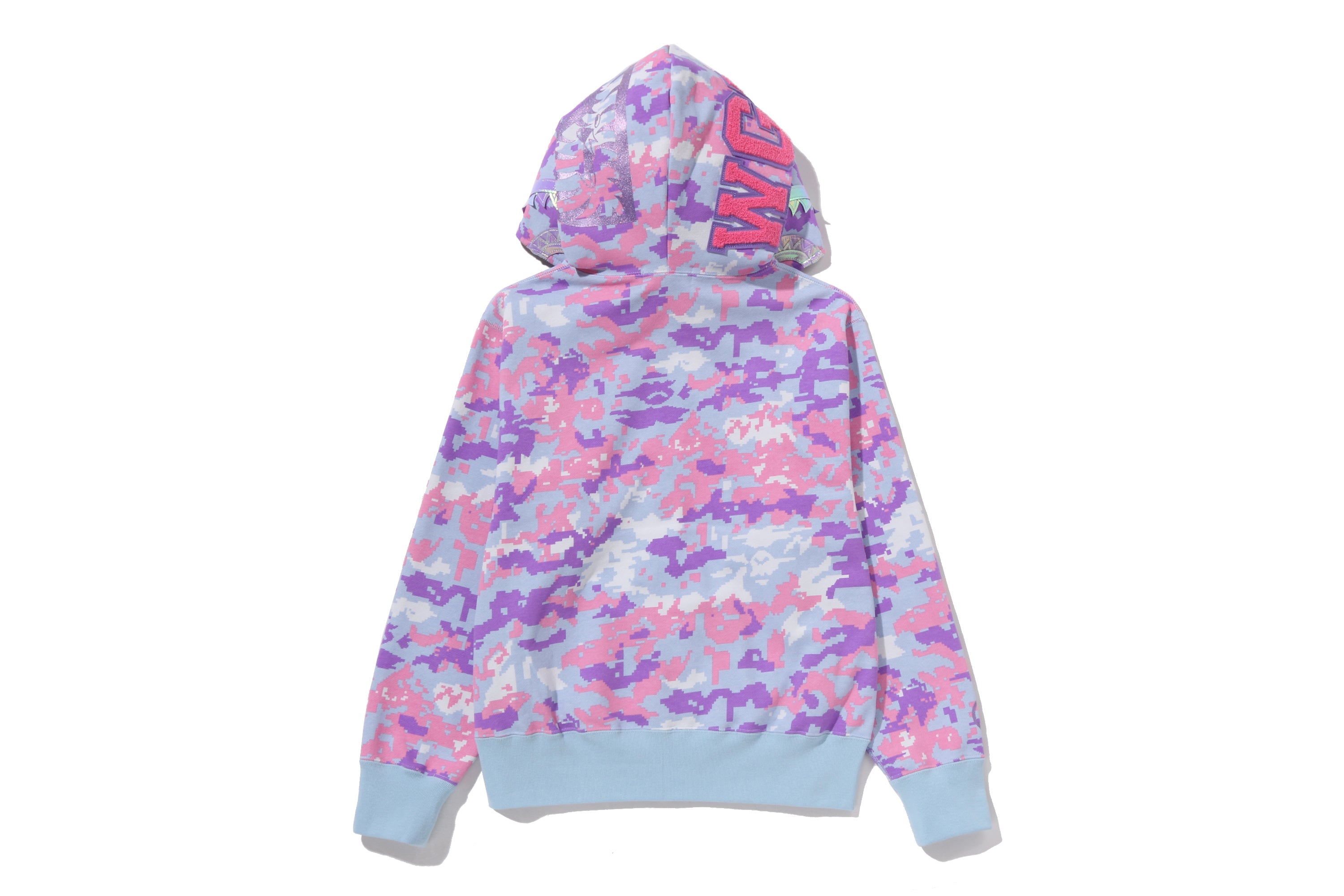 MULTI PIXEL CAMO SHARK FULL ZIP HOODIE LADIES – eu.bape.com
