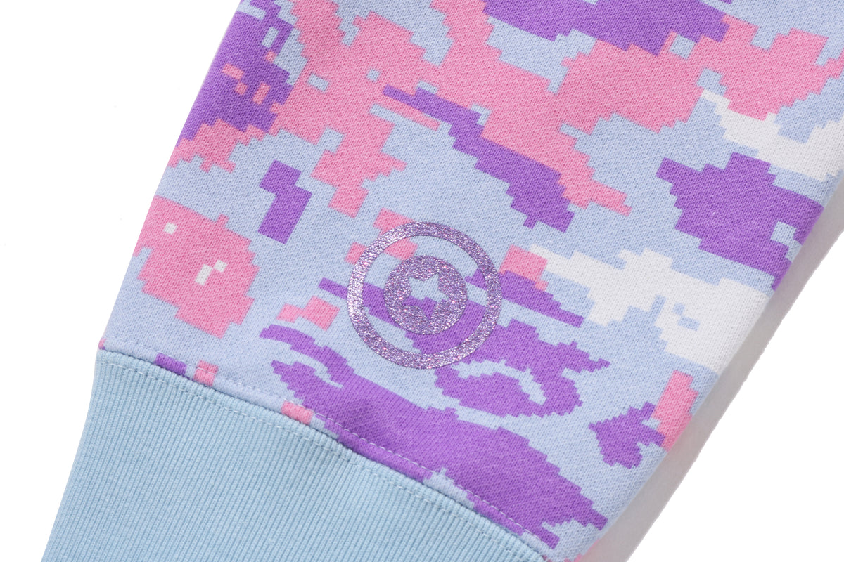 MULTI PIXEL CAMO SHARK FULL ZIP HOODIE LADIES