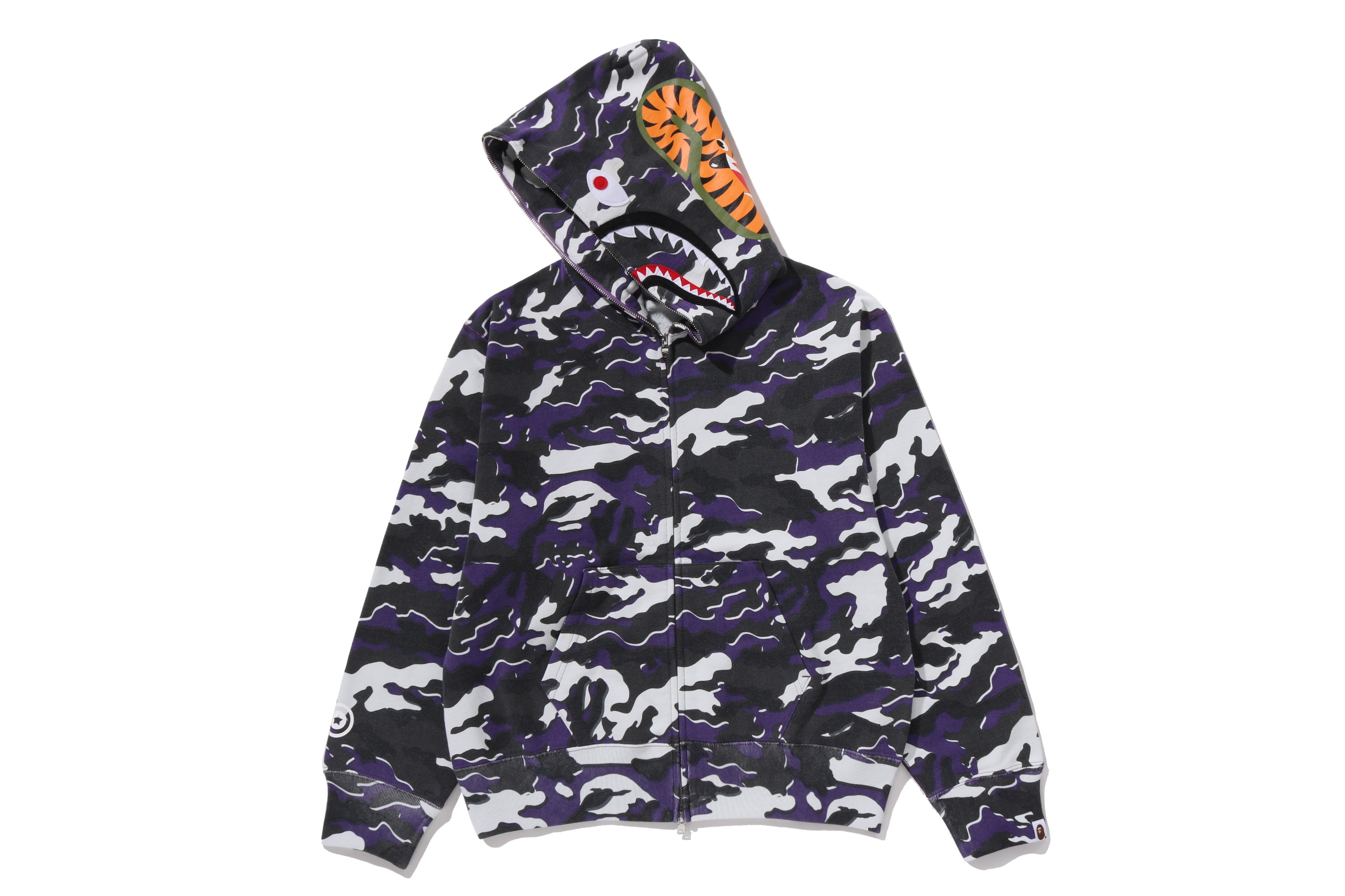 GLITCH WOODLAND CAMO SHARK FULL ZIP HOODIE LADIES – eu.bape.com