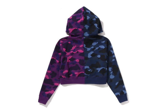 CRYSTAL LOGO COLOR CAMO HALF FULL ZIP HOODIE
