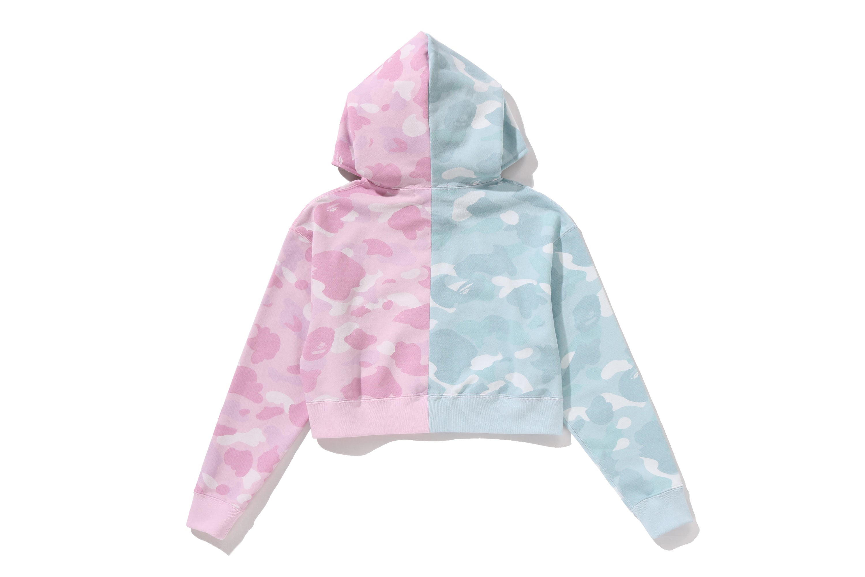 CRYSTAL LOGO PASTEL COLOR CAMO HALF FULL ZIP HOODIE LADIES – eu