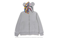 MEDICOM TOY 30TH ANNIV. BE@R SHARK FULL ZIP REVERSIBLE HOODIE
