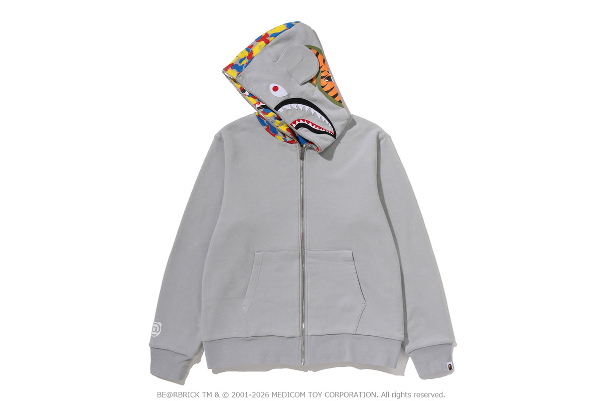 MEDICOM TOY 30TH ANNIV. BE@R SHARK FULL ZIP REVERSIBLE HOODIE