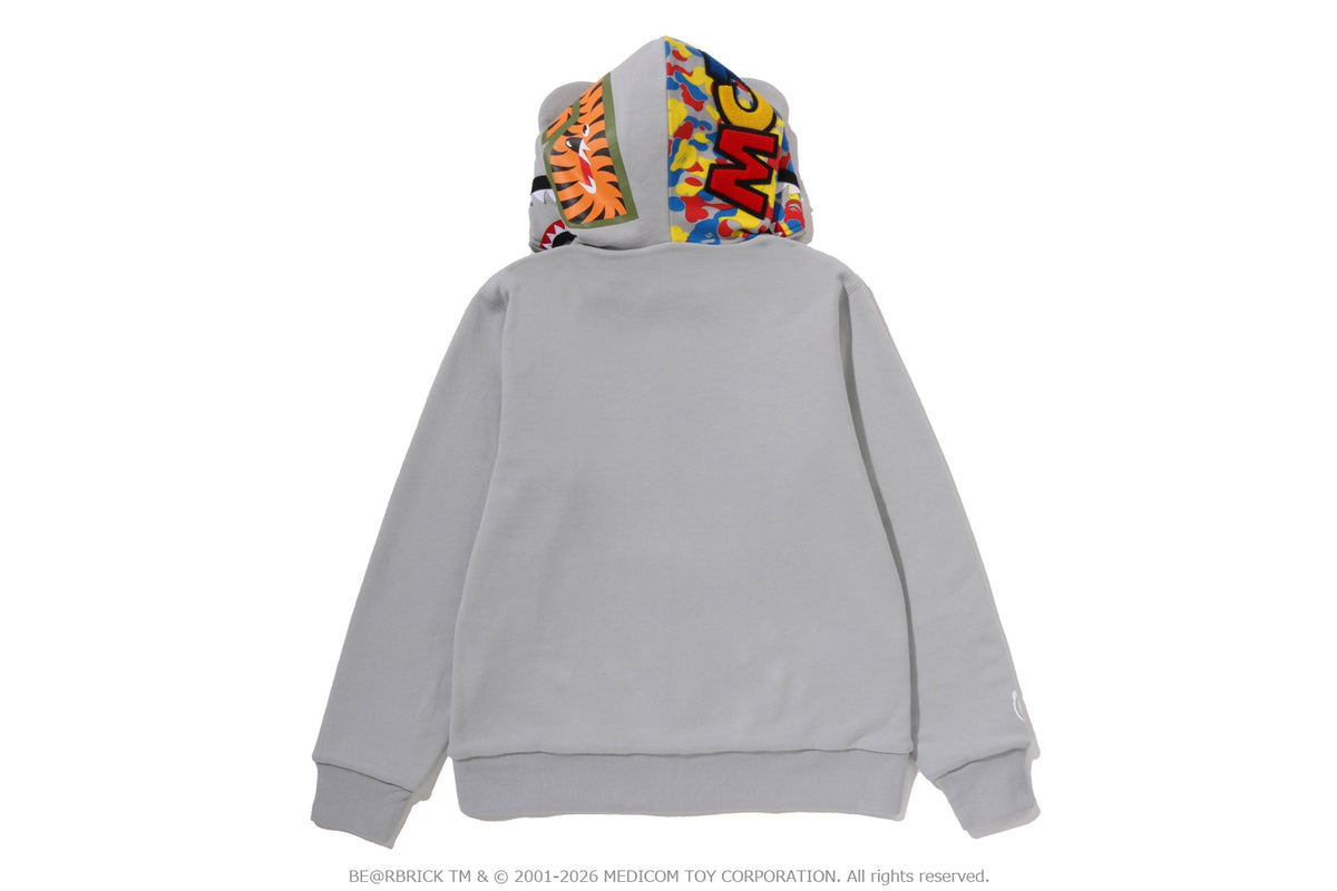 MEDICOM TOY 30TH ANNIV. BE@R SHARK FULL ZIP REVERSIBLE HOODIE