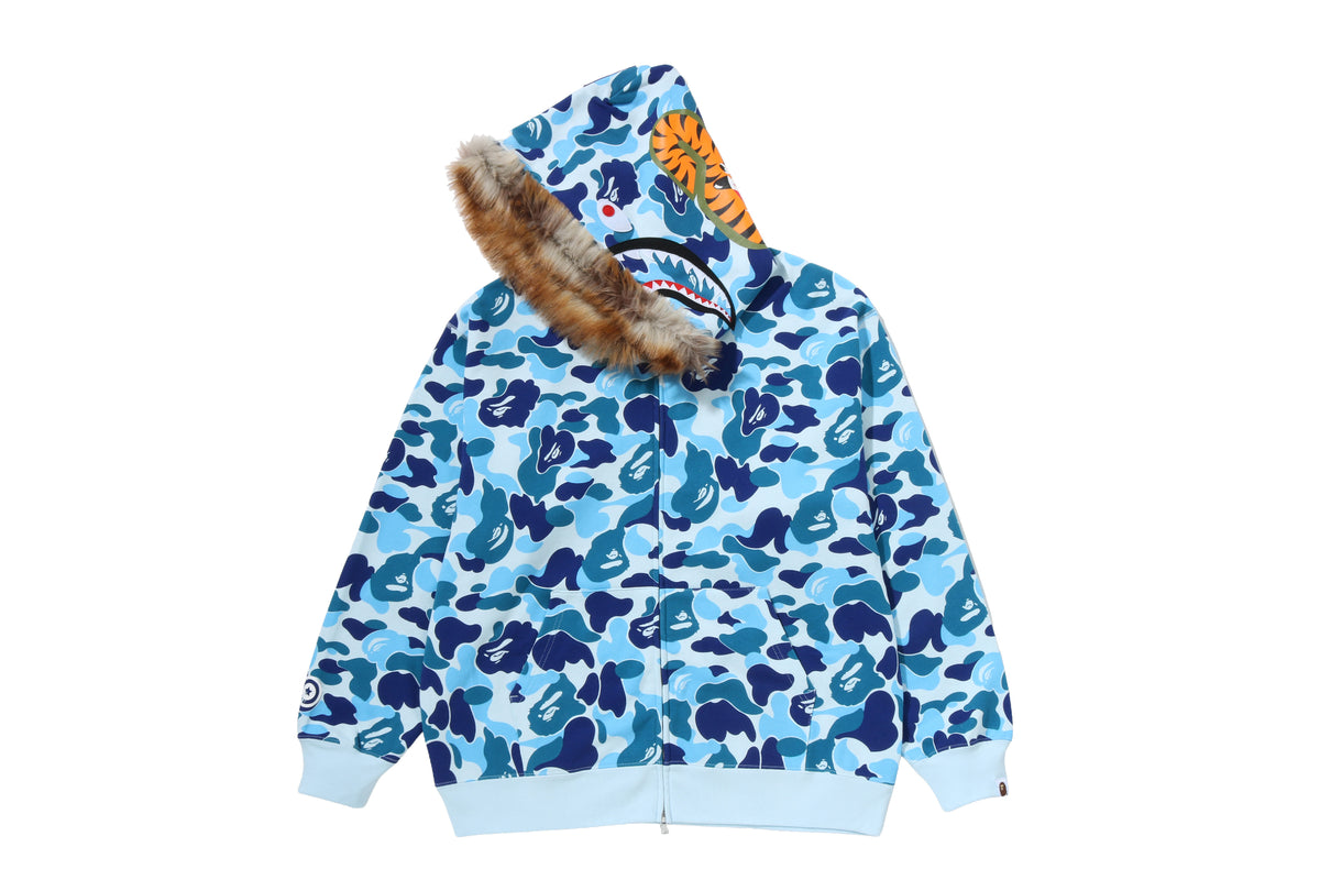 ABC CAMO FUR HOOD SHARK RELAXED FIT FULL ZIP HOODIE