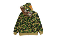 ABC CAMO FUR HOOD SHARK RELAXED FIT FULL ZIP HOODIE