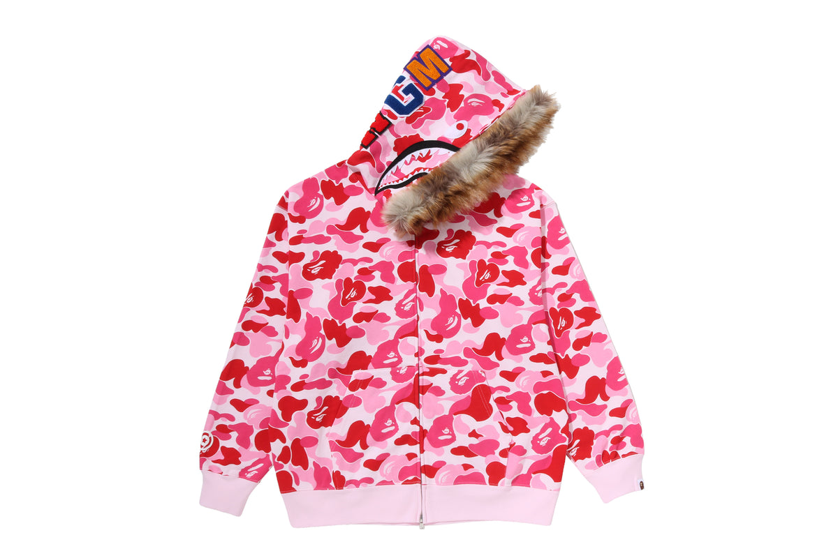 ABC CAMO FUR HOOD SHARK RELAXED FIT FULL ZIP HOODIE