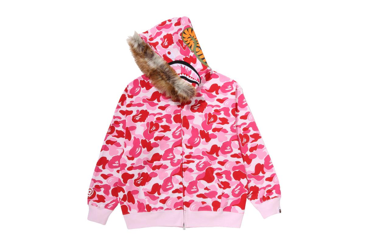 ABC CAMO FUR HOOD SHARK RELAXED FIT FULL ZIP HOODIE